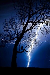 Sky threatening flash of lightning photo