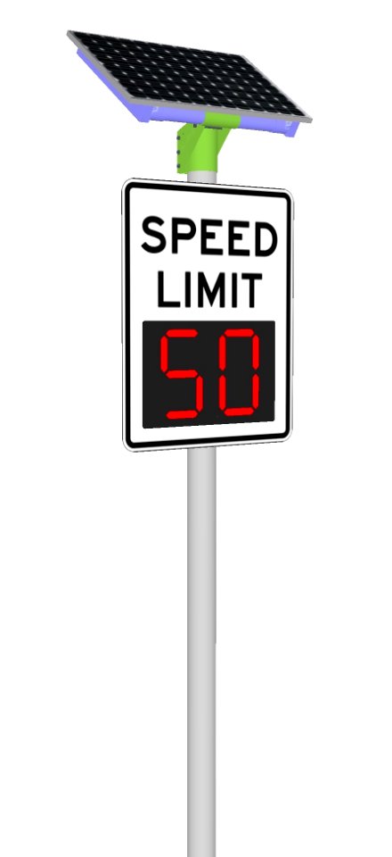 Digital speed limit sign