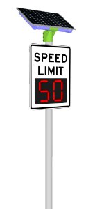 Digital speed limit sign photo