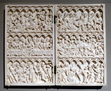 Diptych with Scenes from the Passion, Paris, c. 1330-1340, ivory - Bode-Museum - DSC03631
