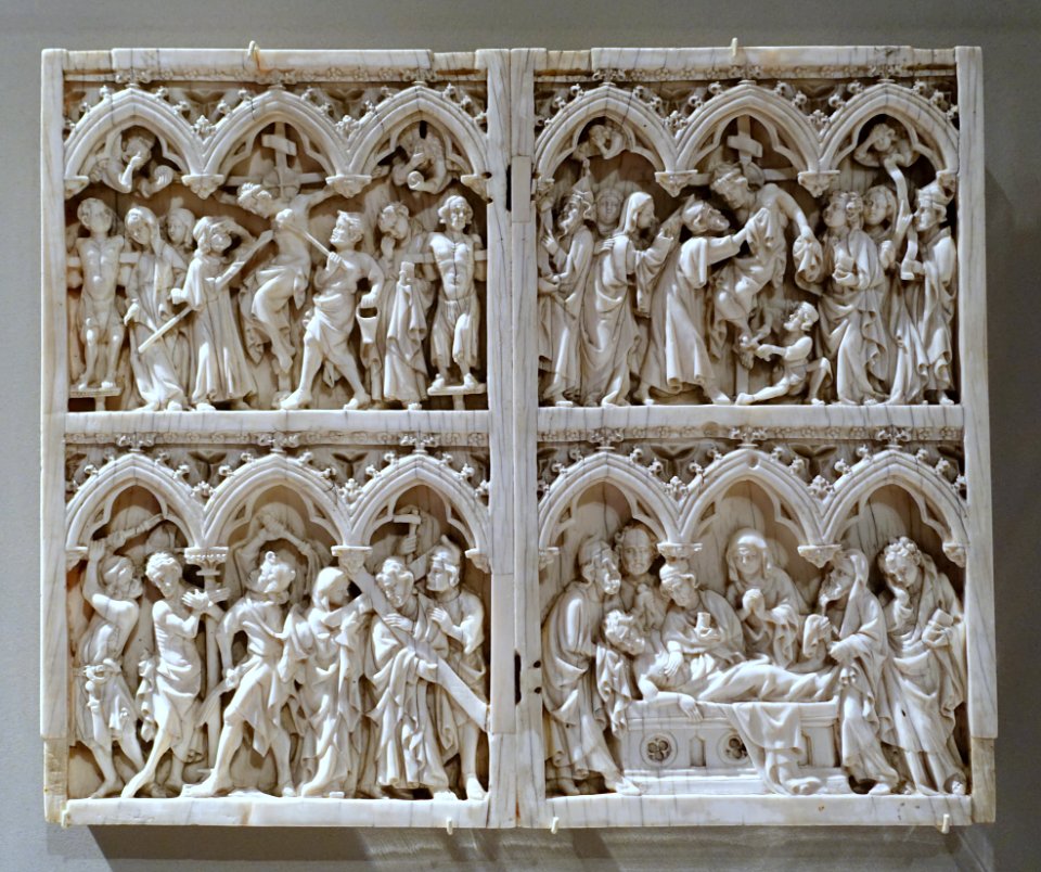 Diptych with Scenes from the Passion, Rhineland, perhaps Mainz, 1350-1375, ivory - Bode-Museum - DSC03644