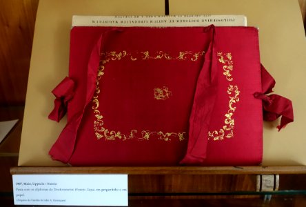 Diploma for Julio Augusto Henriques's Doctorate, Honoris Causis, from Uppsala University - Museu Botânico da Universidade de Coimbra - University of Coimbra - Coimbra, Portugal - DSC09002