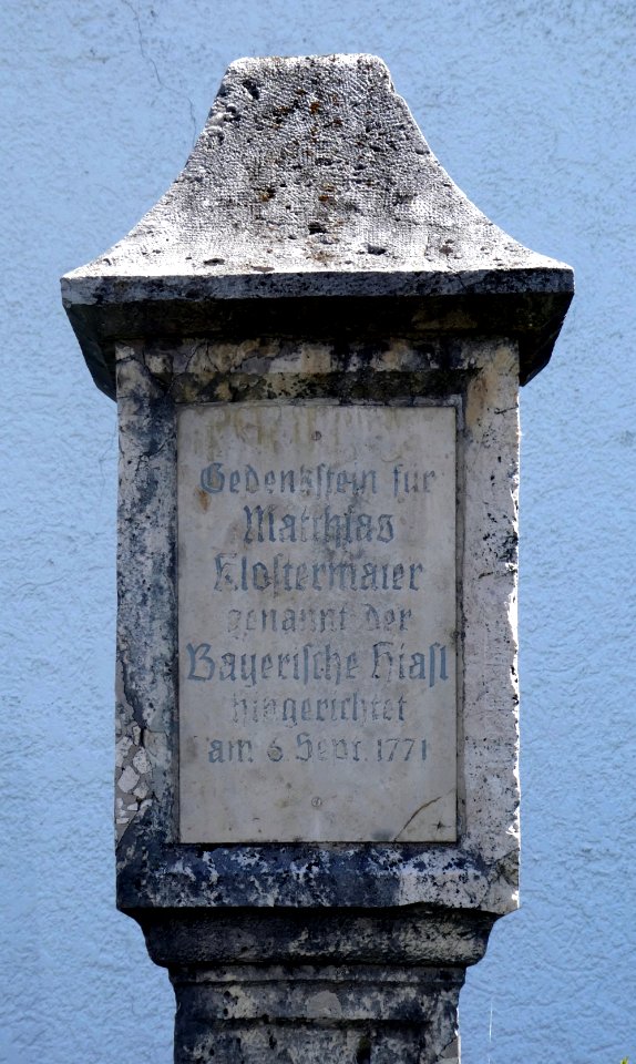 Dillingen D, Gedenkstein M Klostermayr, 2