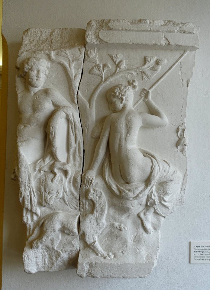 Dionysos and maenads, 1 of 2, cast of Roman marble original - Martin von Wagner Museum - Würzburg, Germany - DSC05879