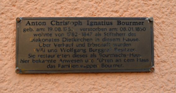 Dietkirchen, Herrenberg 1, Tafel