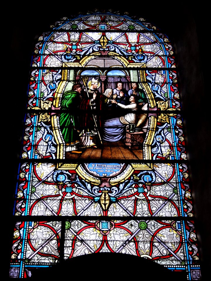 Dompierre-sur-Helpe (Nord, Fr) vie de Saint Etton, vitrail 03
