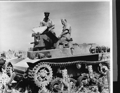 Dutch West Indies. Curacao. Light tanks in cactusfield near Willemstad West-Ind, Bestanddeelnr 935-1410