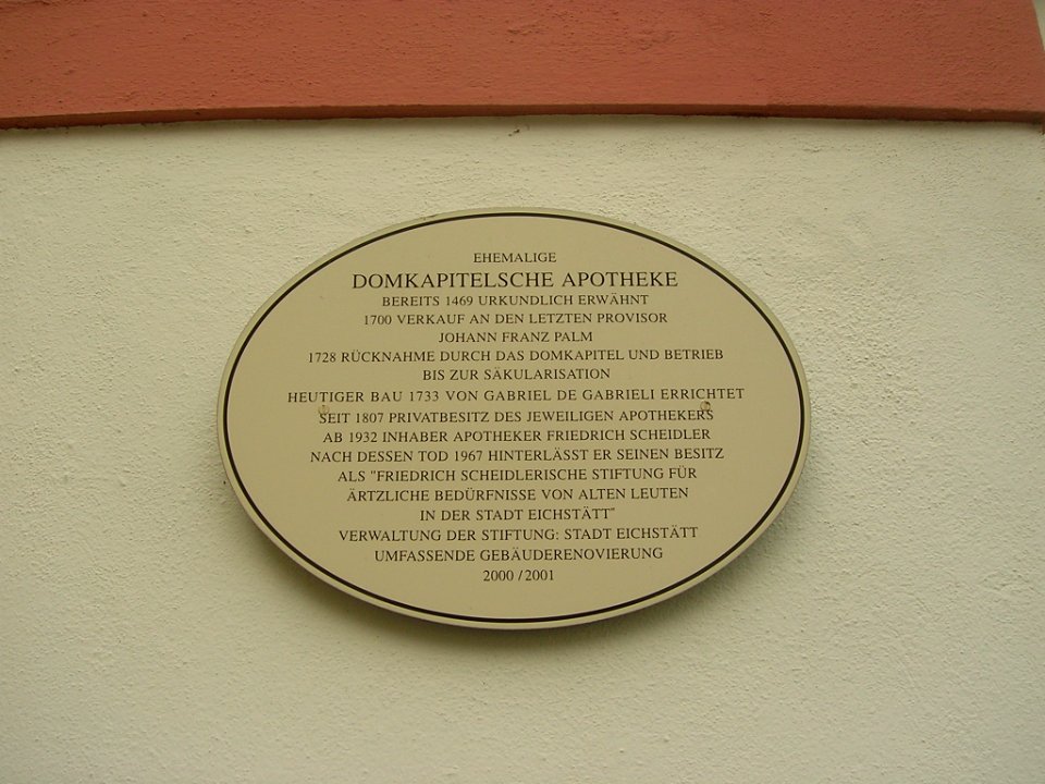 Domplatz 16 Eichstätt -Infotafel