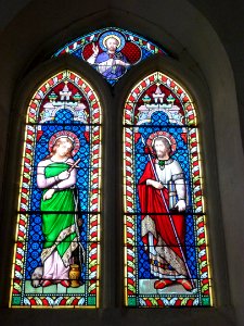 Dommery (Ardennes) église, vitraux Ste Madeleine, St Thomas, St Pierre