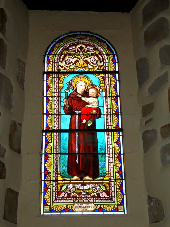 Domezain (Domezain-Berraute, Pyr-Atl,Fr) vitrail St.Antoine de Padoue