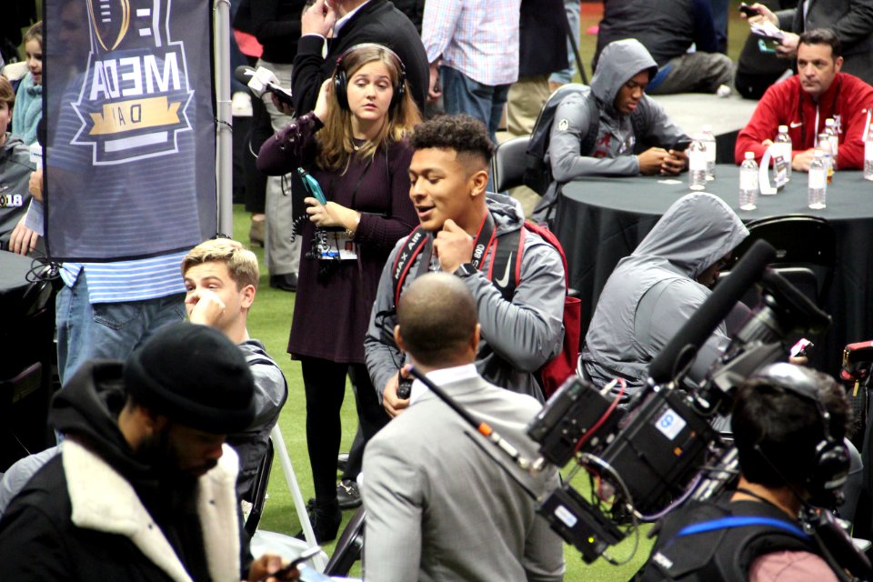 Donavan Mosley at the 2018 College Football Playoff National Championship Media Day