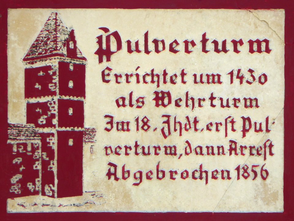 Donauwörth, Tafel Pulverturm, 1