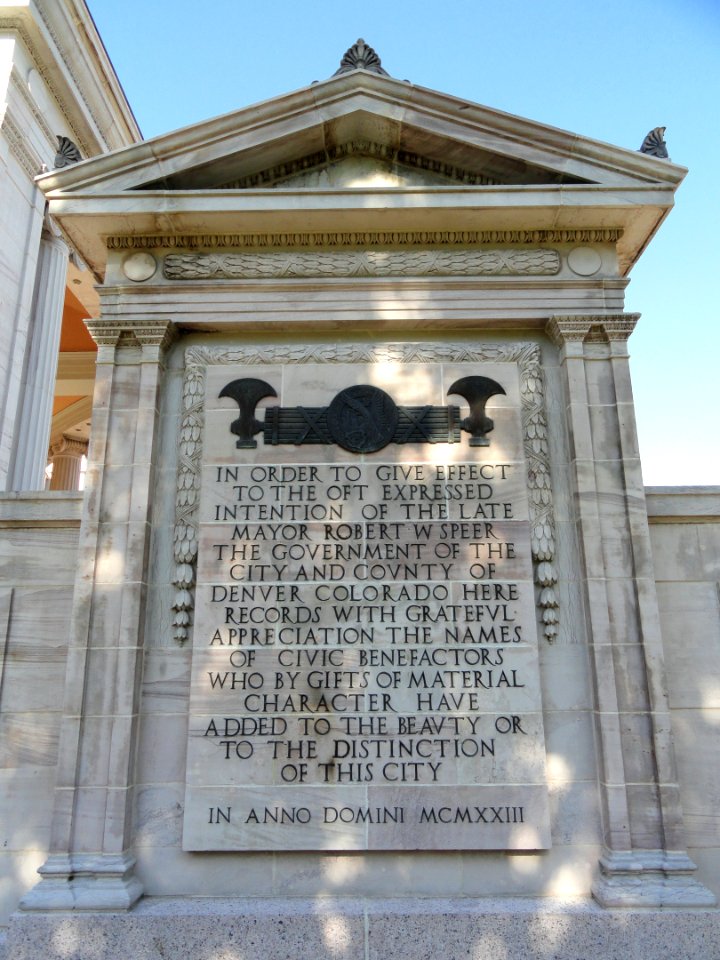 Donor plaque - Civic Center Park, Denver - DSC01221