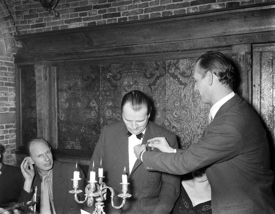 Diner tentoonstelling enz. Vereniging van Fotojournalist World Press foto 1955, Bestanddeelnr 907-4802