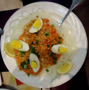 Dinner dish with egg at a restaurant in Jersey City NJ