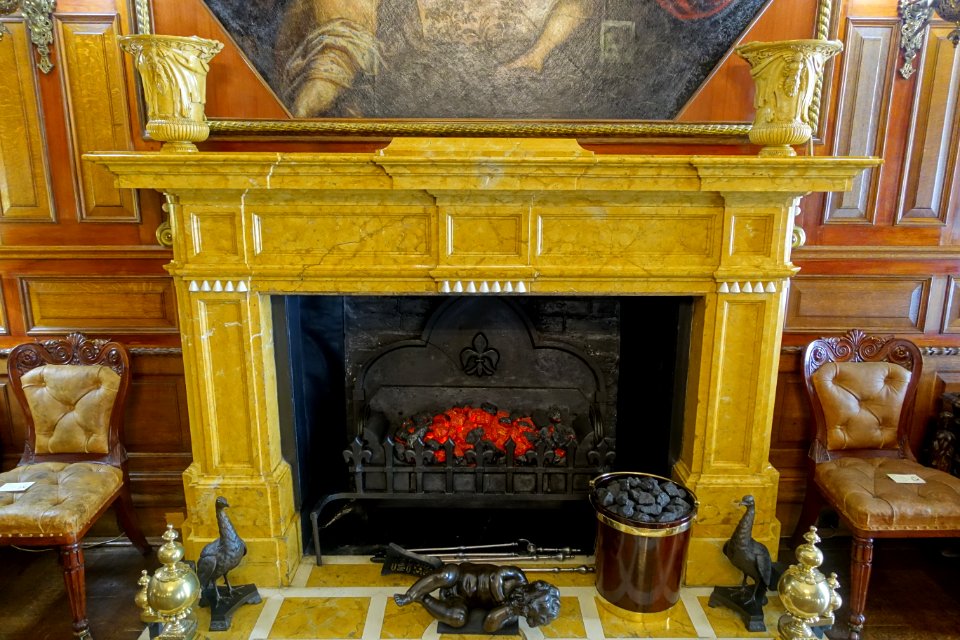 Dining Room fireplace - Kingston Lacy - Dorset, England - DSC03446