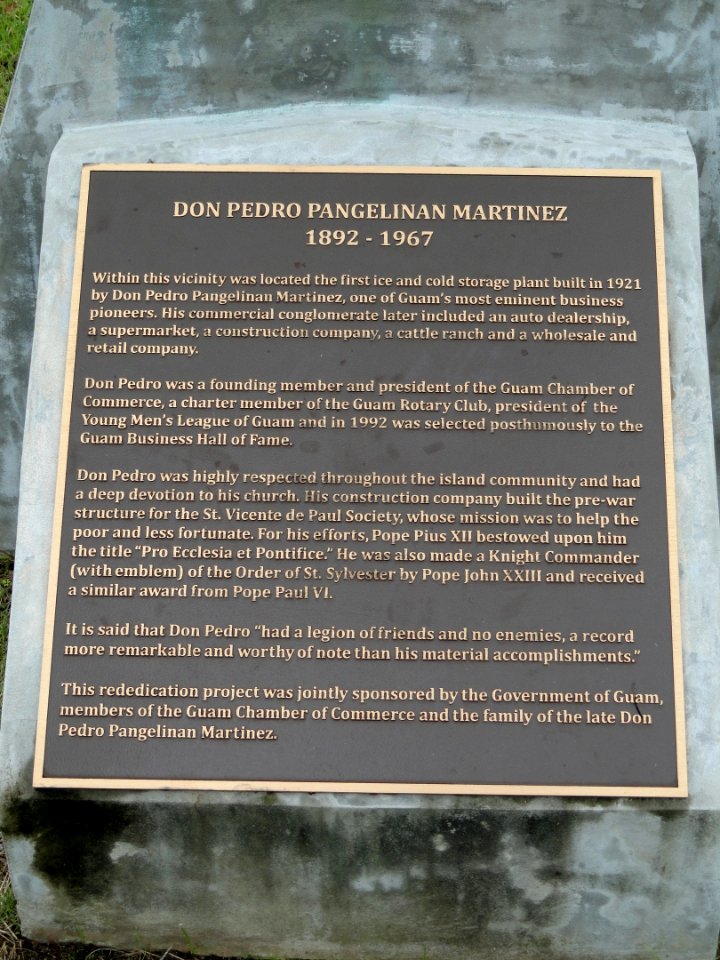 Don Pedro Pangelinan Martinez plaque - DSC01342