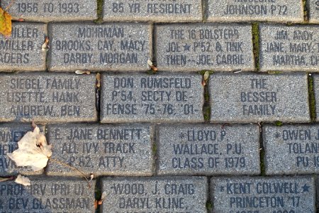 Don Rumsfeld memorial brick - Palmer Square - Princeton, NJ - DSC00894