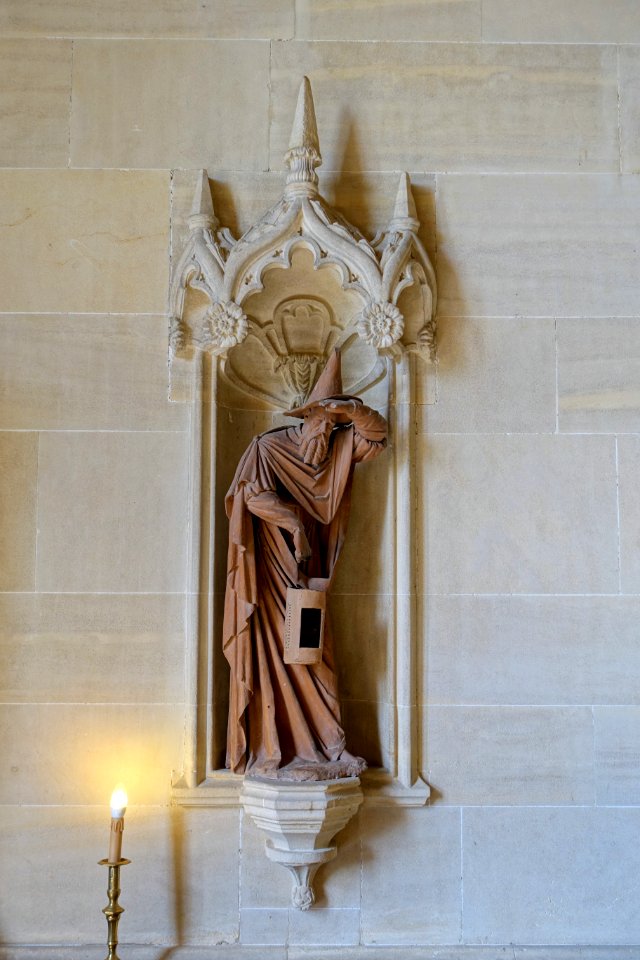 Diogenes by Victor Alexander Sederbach, 1755, terracotta - Lacock Abbey - Wiltshire, England - DSC00957