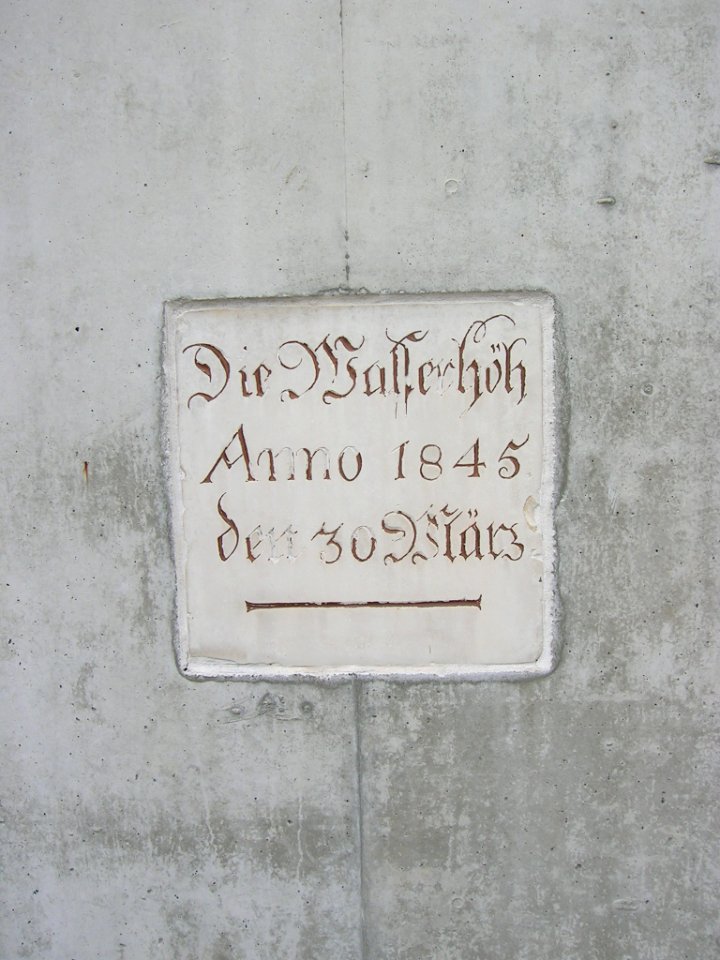 Eichstätt Rebdorfer Str -Hochwassermarke 1845 (2)