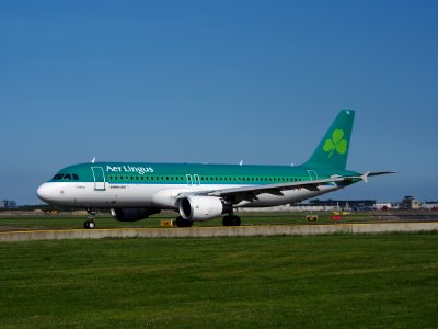 EI-DVL Aer Lingus Airbus A320 taxiing at Schiphol (AMS - EHAM), The Netherlands, 17may2014, pic-2