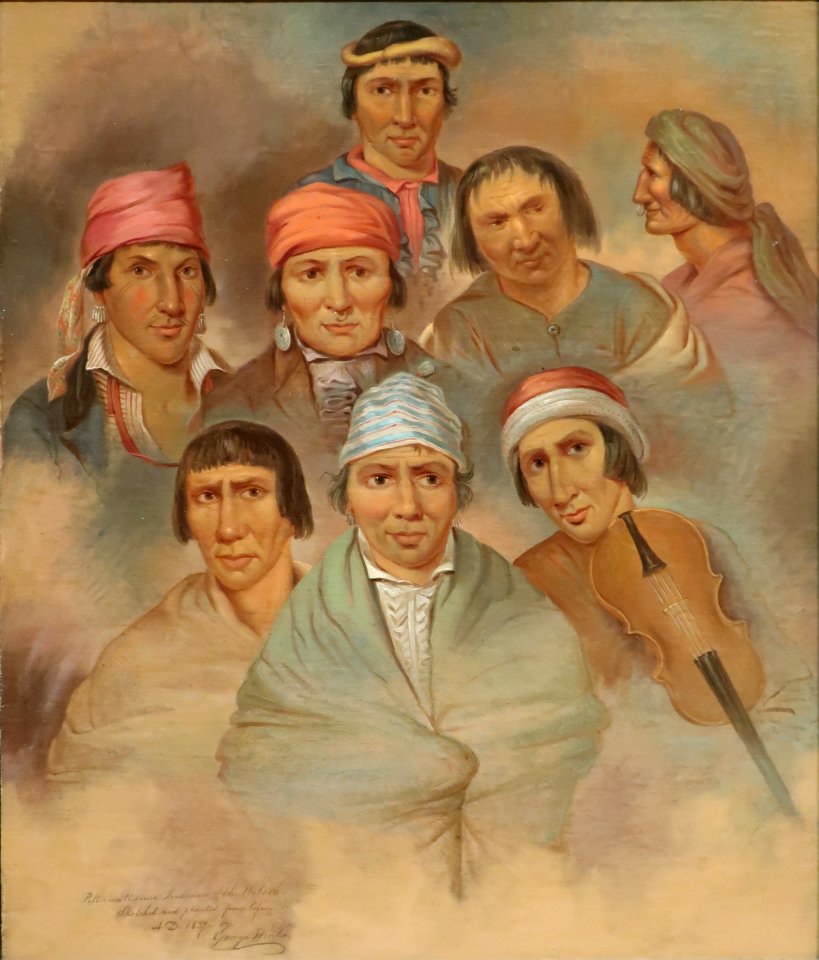 Eight Potawatomi Natives by George Winter, 1837