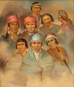 Eight Potawatomi Natives by George Winter, 1837