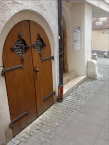 Eichstätt Widmanngasse -Tor Marktplatz 8 und Radabweiser