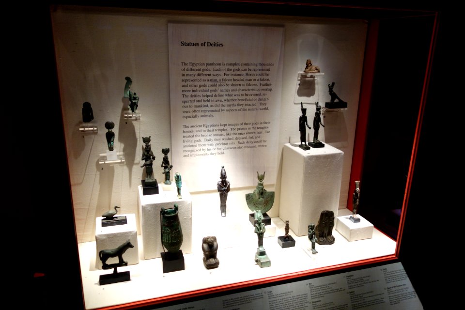 Egyptian display, Statues of Deities- Albany Institute of History and Art - DSC08179