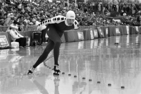 EK schaatsen heren in Den Haag Gerard Kemkers in actie, Bestanddeelnr 934-1751