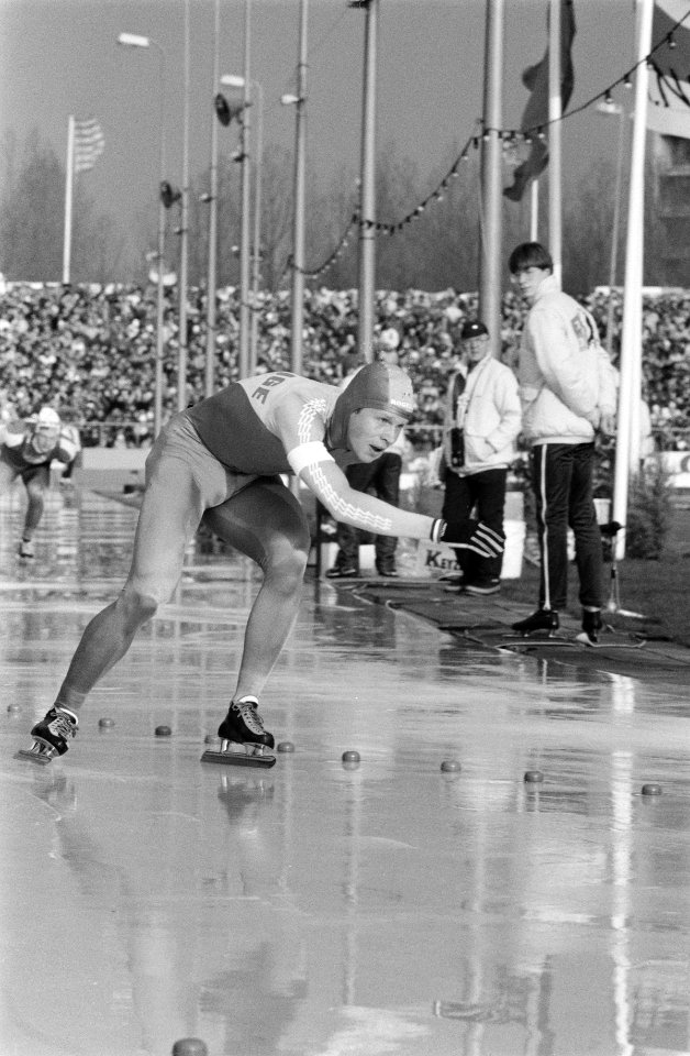 EK schaatsen heren in Den Haag Gustafson in actie, Bestanddeelnr 934-1753