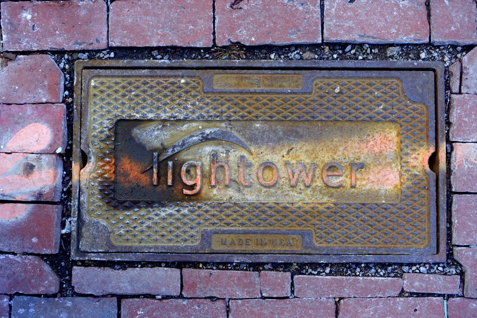Ej lightower Made in USA street hole cover - Beacon Hill - Boston, MA - DSC02352