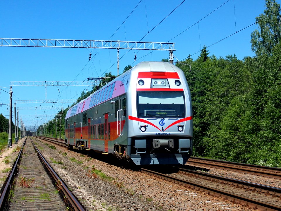 EJ575-009, Литва, Вильнюсский уезд, перегон Вевис - Жасляй (Trainpix 134418)