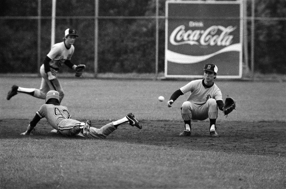 EK honkbal in Haarlem Nederland tegen Belgie spelmomenten, Bestanddeelnr 929-2808