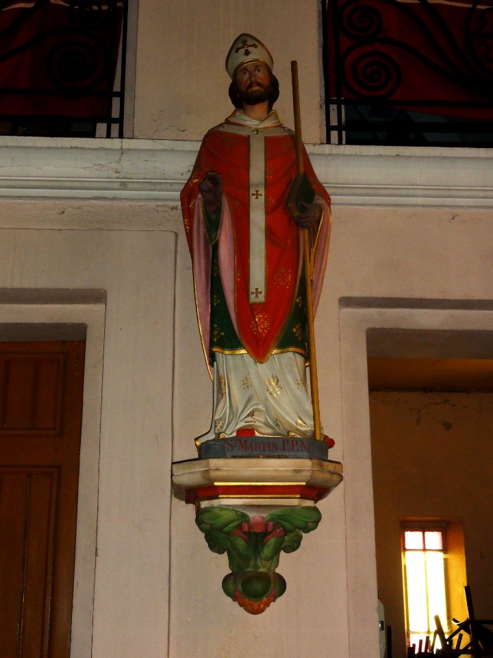 Eix (Meuse) église Saint-Rémi statue Saint Martin