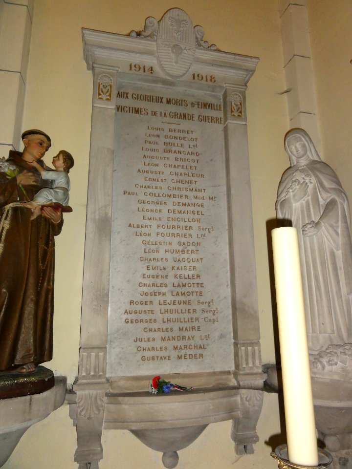 Einville-au-Jard (M-et-M) église Saint-Laurent chapelle commémorative guerre (03)