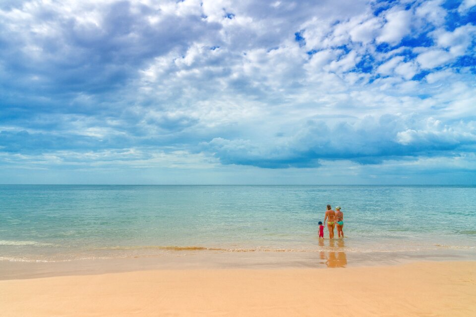 Women woman family on beach