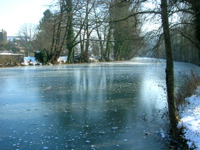 Eichstätt - Vereiste Altmühl 2017-01-29 -bei der Ingolstädter Str