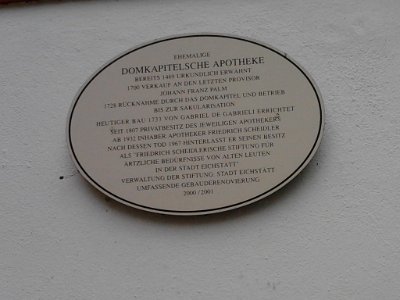 Eichstätt Domplatz 16 -Infotafel