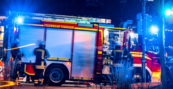 Einsatz der Feuerwehr Tübingen an der Blauen Brücke am 22.08.2020 04