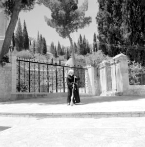 Ein-Karim. Plein bij de kerk van O.L.Vrouwe Visitatie. Op de voorgrond een smee…, Bestanddeelnr 255-2803 photo
