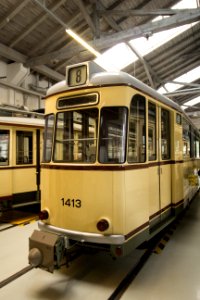 Einheitsbeiwagen EB 57 (1413) - Straßenbahnmuseum Dresden