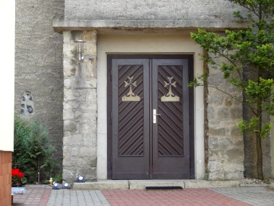 Eingang armenische Kirche "Surb Harutyun" Ammendorf