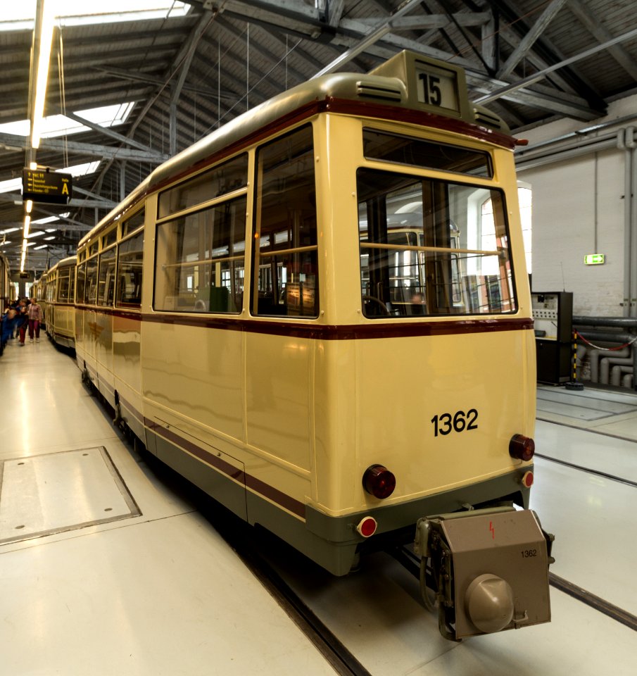 Einheitsbeiwagen EB 54 (1362) - Straßenbahnmuseum Dresden