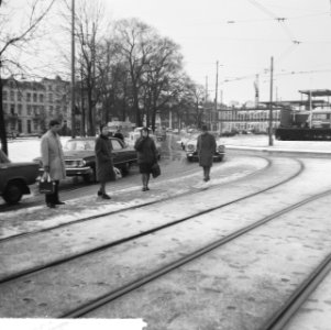 Eerste sneeuw gevallen Weteringscircuit te Amsterdam, Weteringscircuit, Bestanddeelnr 917-2041