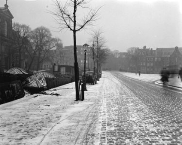 Eerste sneeuw in Amsterdam Prinsengracht, Bestanddeelnr 908-2109