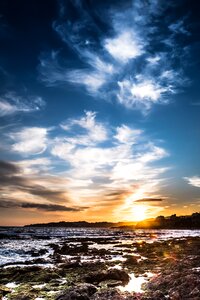 Blue sky orange
