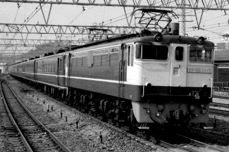 EF65 1115 hauling Ginga No 51 19840506