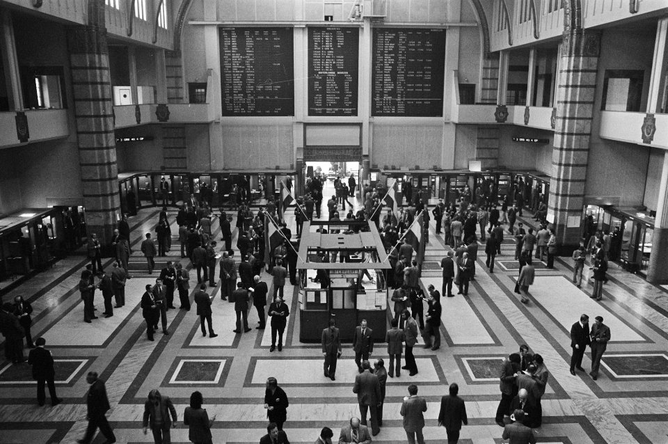 Effectenbeurs in Amsterdam, interieur, Bestanddeelnr 927-7646