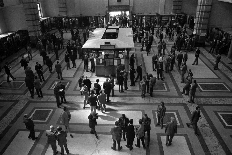 Effectenbeurs te Amsterdam, overzicht interieur, Bestanddeelnr 924-8283